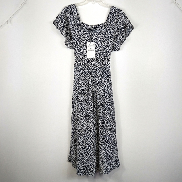 Zara Floral Print Midi Dress Size Small - Picture 13 of 14